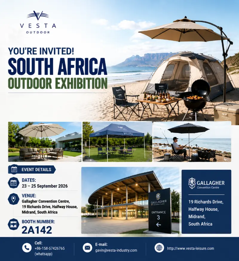 VESTA OUTDOOR、南アフリカ中国ブランド展示会2026で革新的なアウトドアリビングソリューションを展示