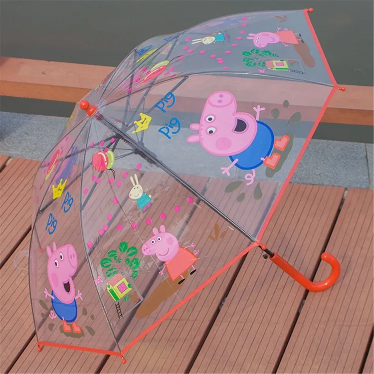 ペッパピッグオート透明な子供の傘